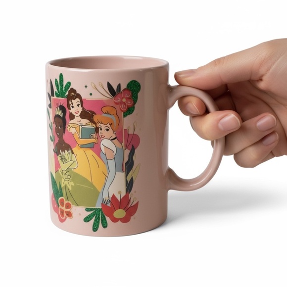 Disney Princess Mug with Pink and Green Accents - Picture 1 of 11